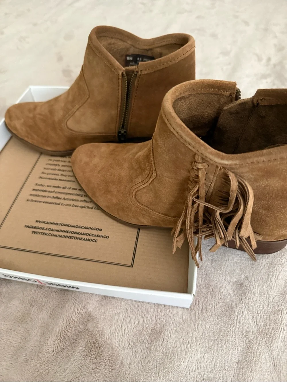 Minnetonka suede ankle
